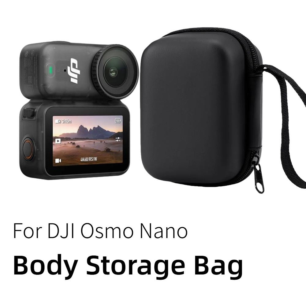 Mini Bolsa De Armazenamento PU , Caixa De Transporte Portátil Para Viagem Com Alça De Pulso , Câmera De Veludo DJI Osmo