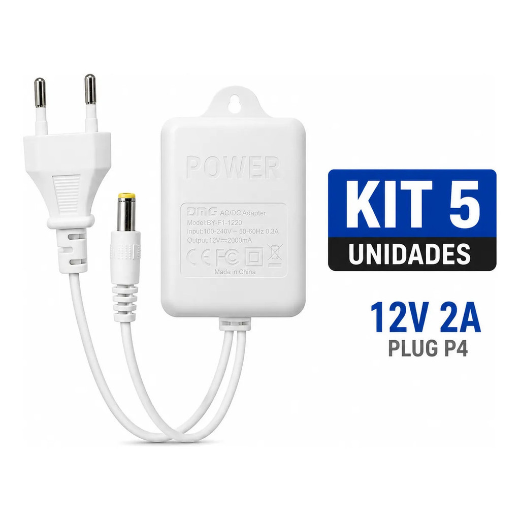 Kit 50 Fonte Prova D'agua 12v-2a Bivolt Camera Ip Speed Dome