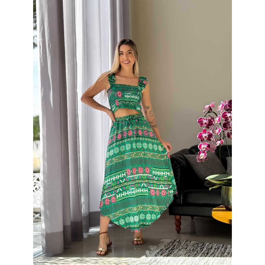 conjunto chopped elastek babado PRIMAVERA/VERÃO