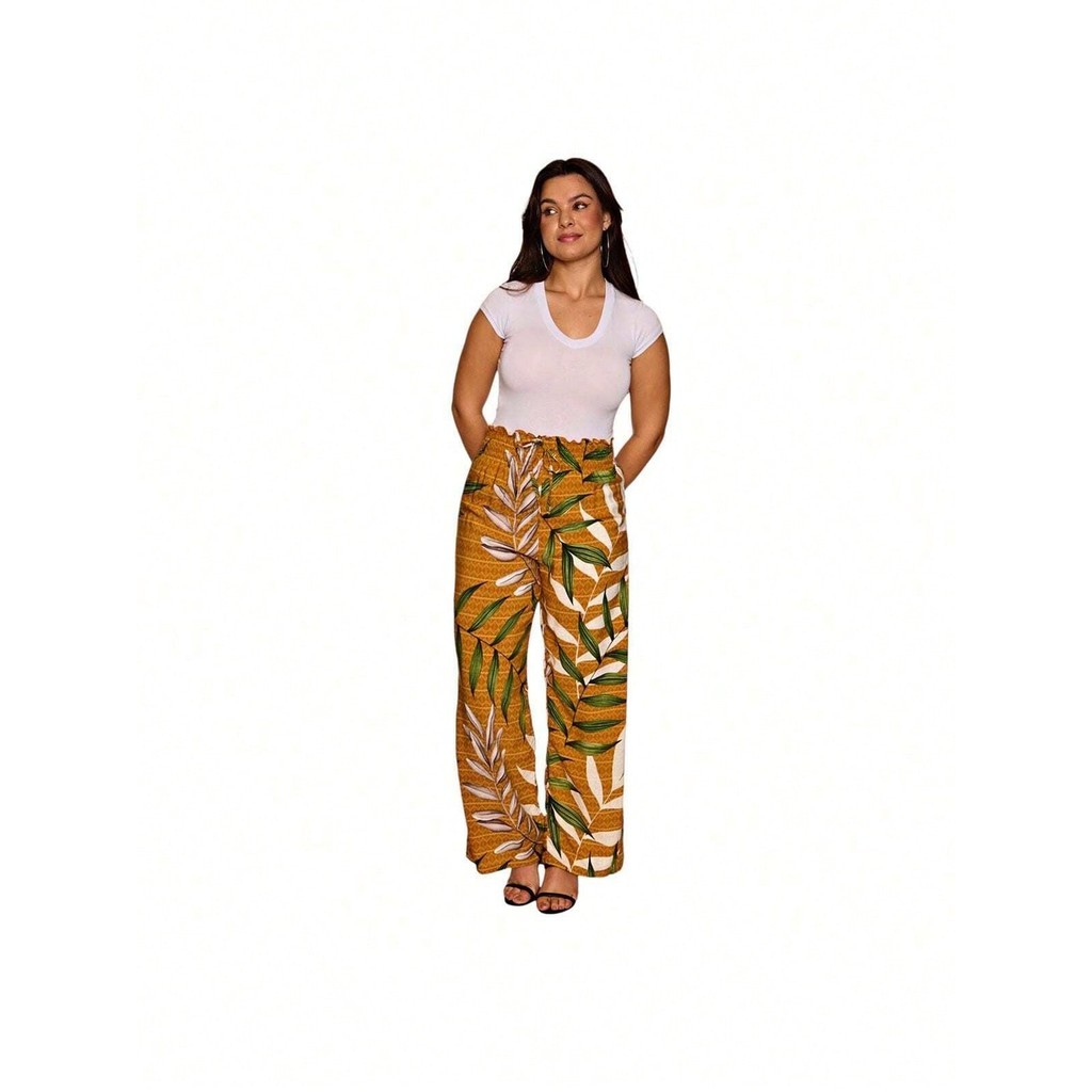 Calça Com Cós Elastek Boho Chic Soltinha PRIMAVERA/VERÃO