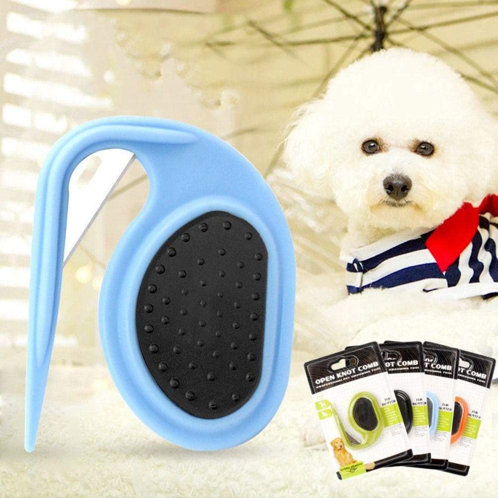 PATH Pet Comb Grooming Tool Alça Antiderrapante Cachorro Pente Nó Aberto , Filhote Cabelo Aparador De Pele