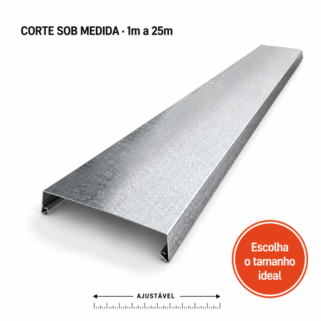 Capa De Muro Rufo Pingadeira 3m Galvalume 0,50mm Envio Rápido No Dia Proteção Total Alta Durabilidade