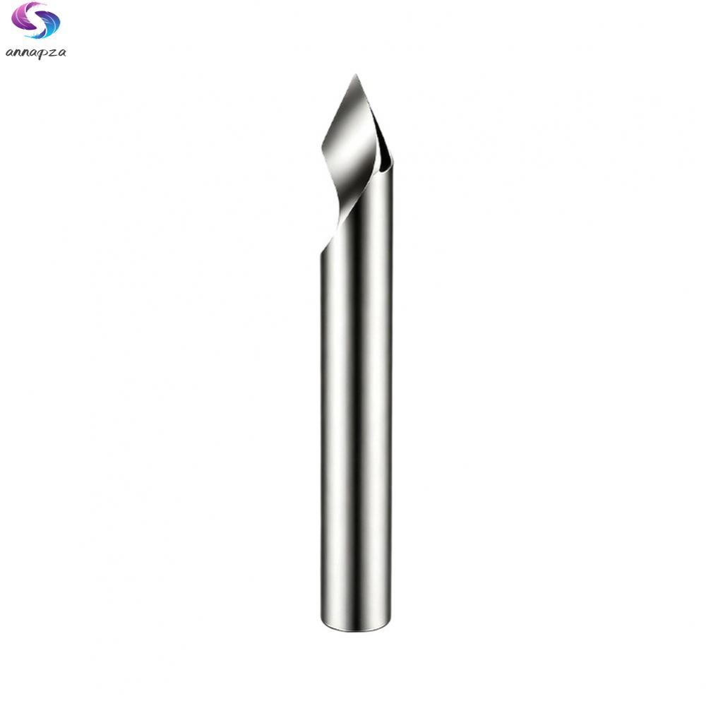 1/4 V-Bit CNC 50mm Comprimento Total Haste De Polegada Ângulo De Corte De 60 Graus