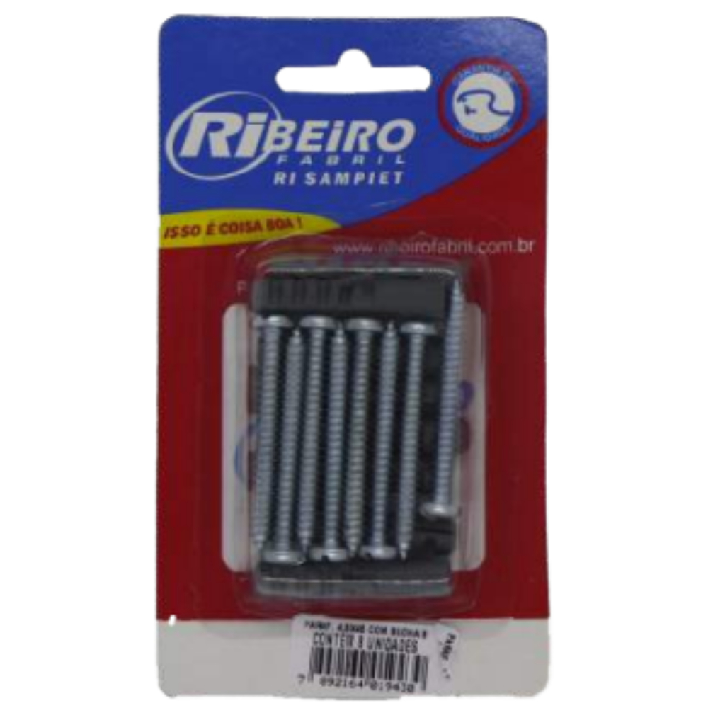 Paraf fenda 3.9x32 com bucha nº 6 - Blister com 10 unidades