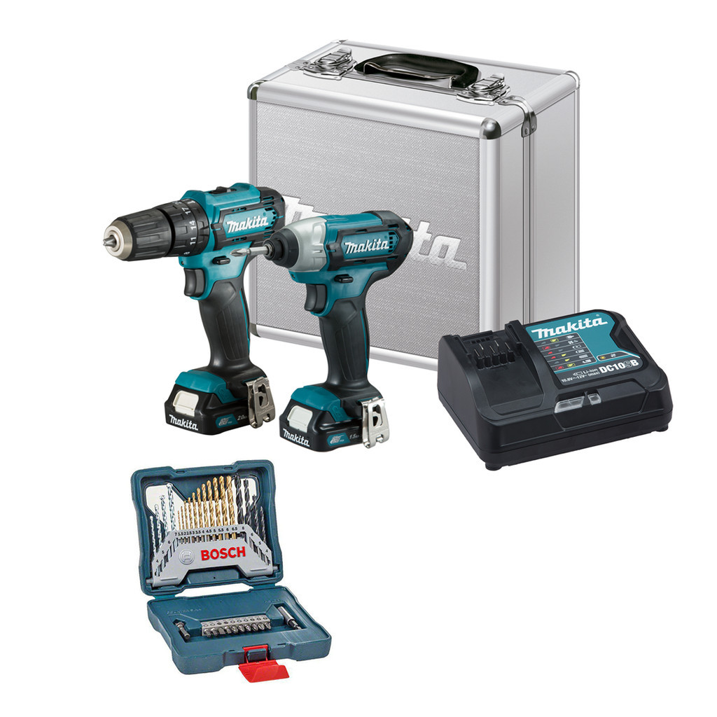 Kit CLX228SAX HP333D Furad/Paraf TD110D Chave Impacto Makita + Kit