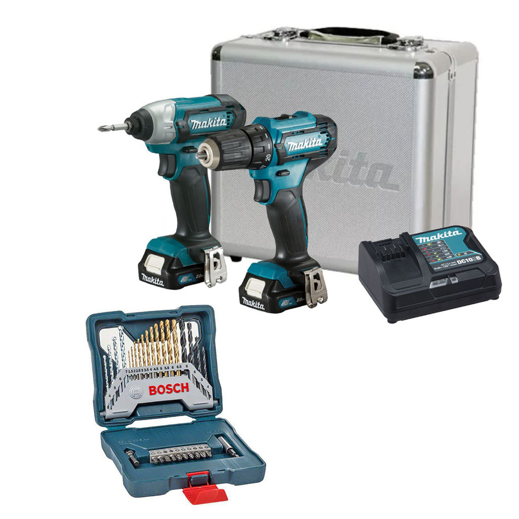 Kit Clx224sax Furad/paraf Df333d Chave Impacto Td110d Makita + Kit X-line
