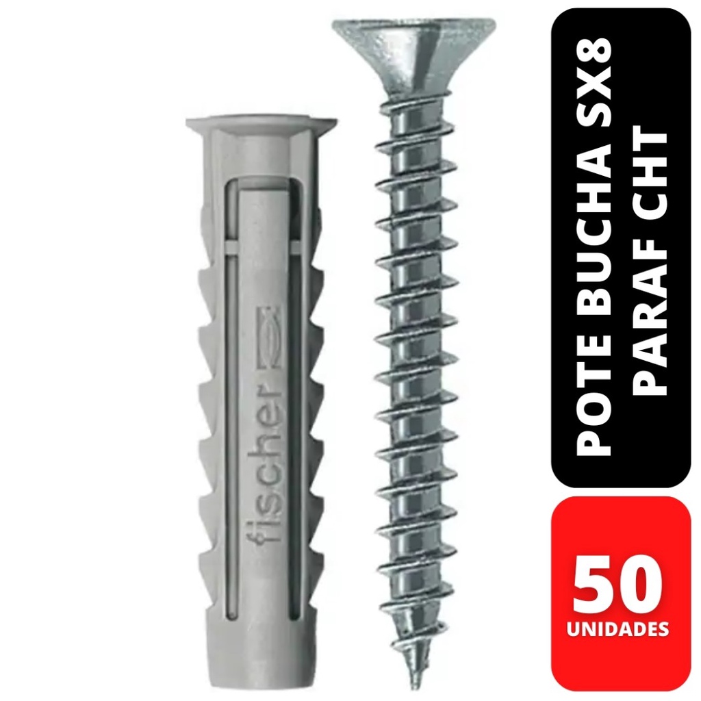 Pote Bucha Sx8 Paraf Cht C/50 Fischer