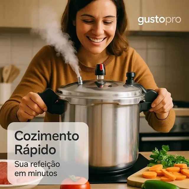 Panela de Pressão 20 Litros Profissional Fechamento Externo Grande Alta Capacidade