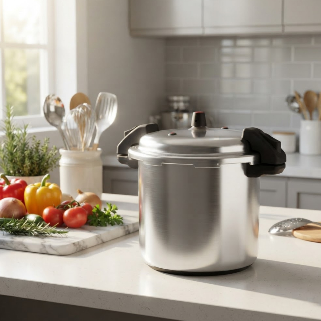 Panela de Pressão 20 litros Profissional com Fechamento Externo Grande Feijoada Pamonha Restaurante Cozinha Industrial