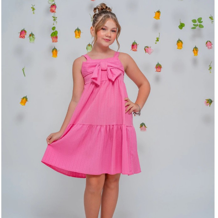 Vestido Infantil Lia Rosa