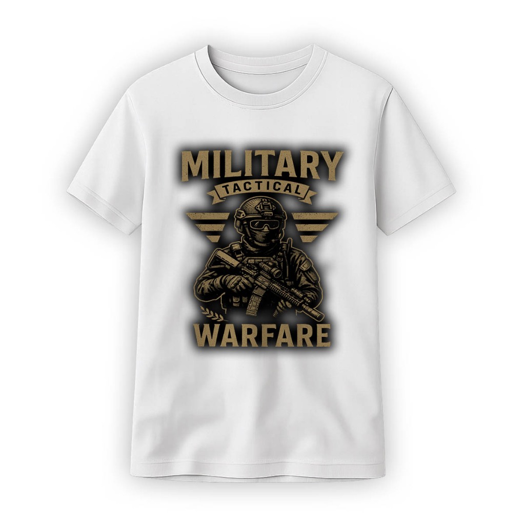 Camiseta Military Tactical Warfare Estampa Soldado Masculina