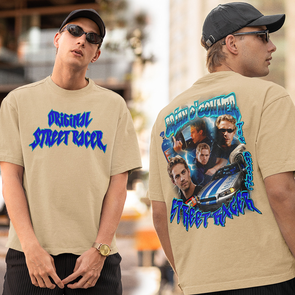 Camiseta Brian O'Conner Filme Velozes e Furiosos Carro Tunado Skyline R34 GT-R Tunado Algodão