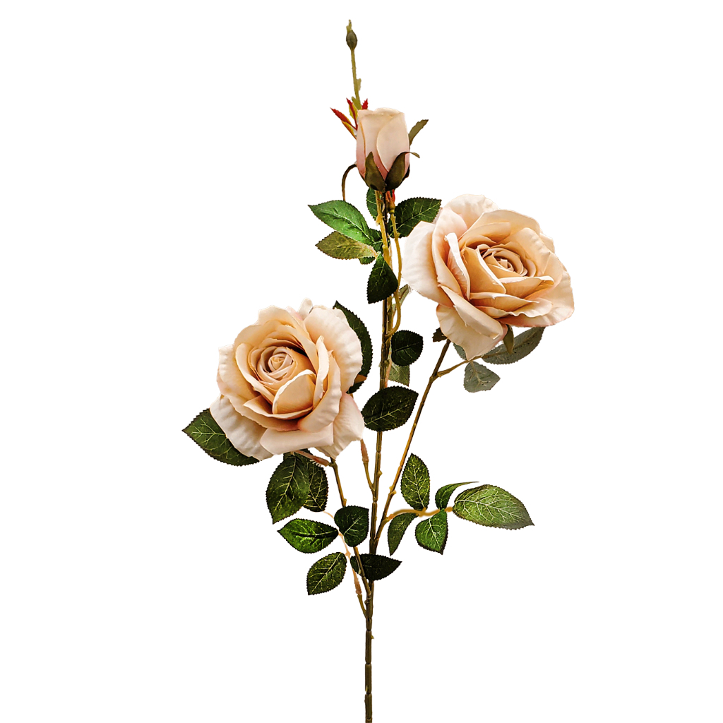 Rosas Artificiais Envelhecidas Grandes para Decoração de Casa e Jardim
