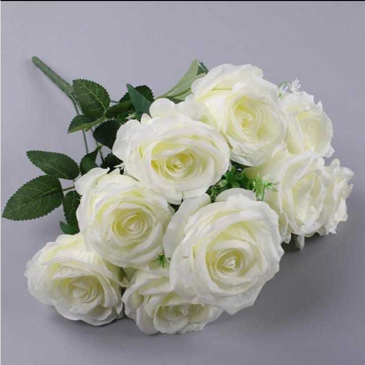 Buquê de Rosas Artificiais Grande P/ Decoração Casamento, Arranjos, Decorar Festas e casa-XX801838