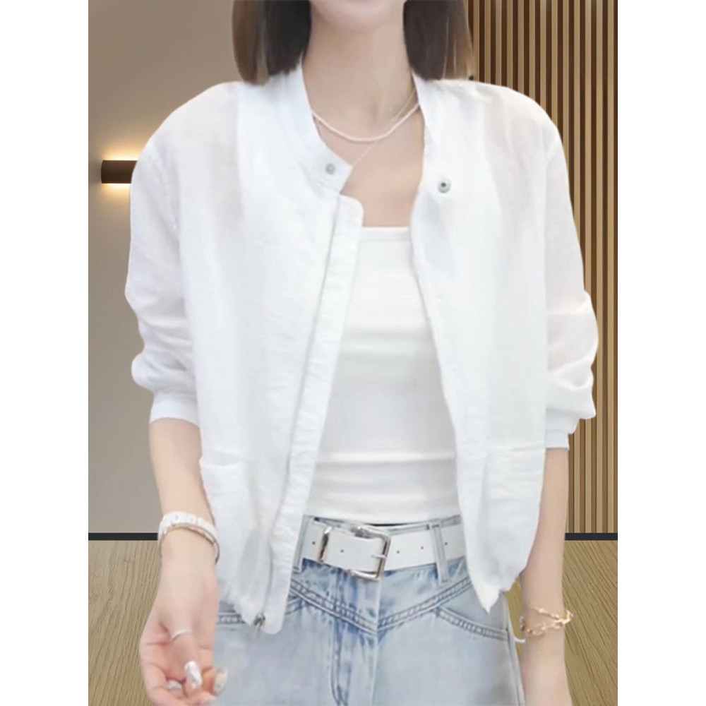 Protetor solar roupas femininas 2026 novo estilo verão leve respirável Casual All-Match ao ar livre pára-sol zíper prote