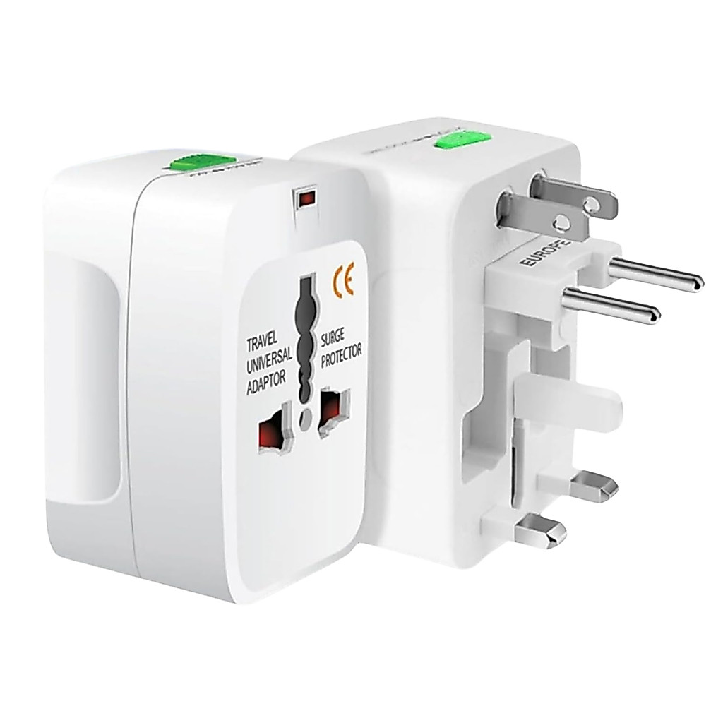2 Adaptadores de Tomada Universal, Para Viagem, Mais de 150 Países, Internacional, Bivolt, AVIBES