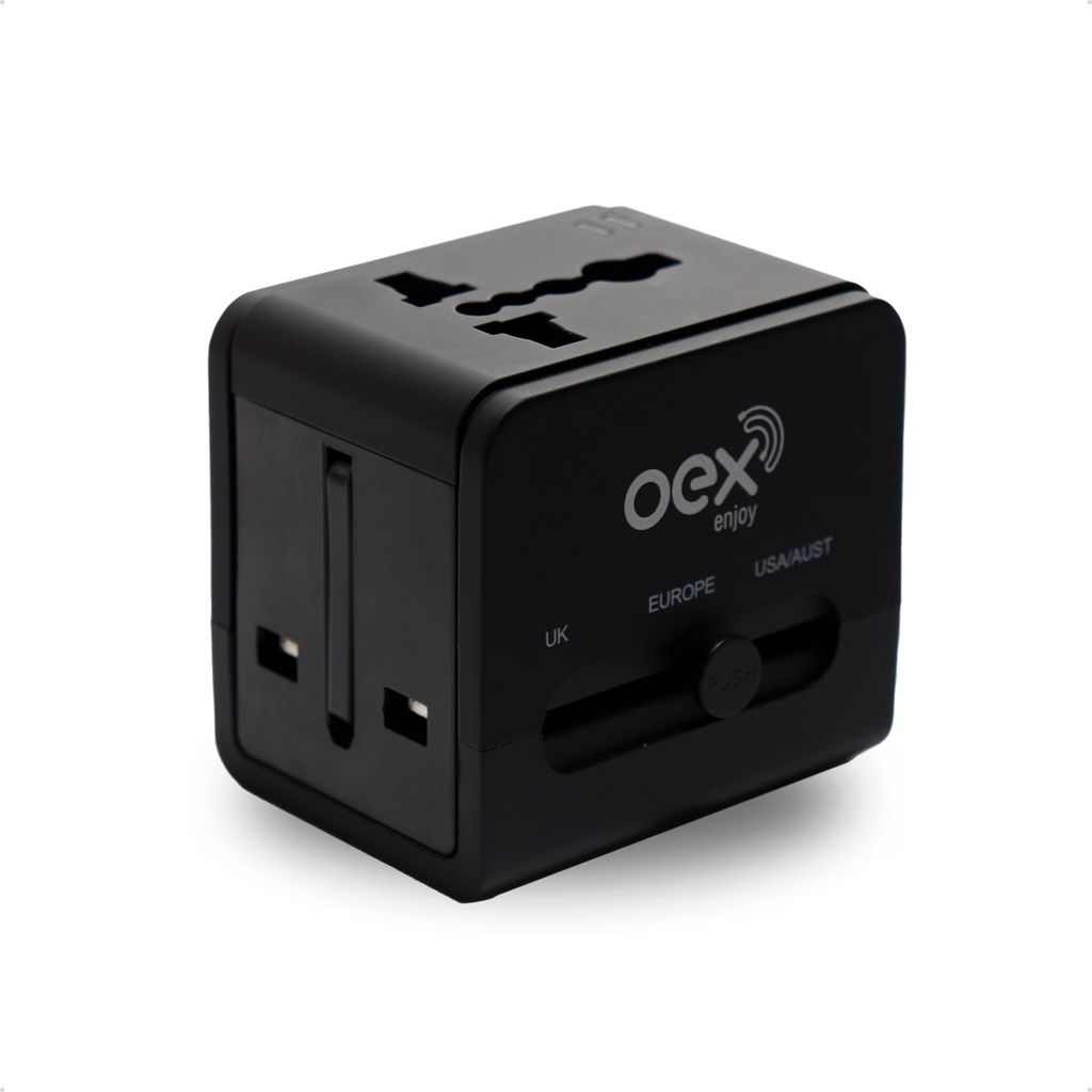 Adaptador Conversor De Tomada Universal Viagem Internacional Bivolt 1500W Padrão Europa EUA CP101