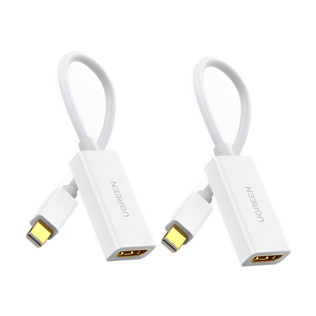 Adaptador Ugreen Mini Displayport para Hdmi 1080p Branco 2 Unidades