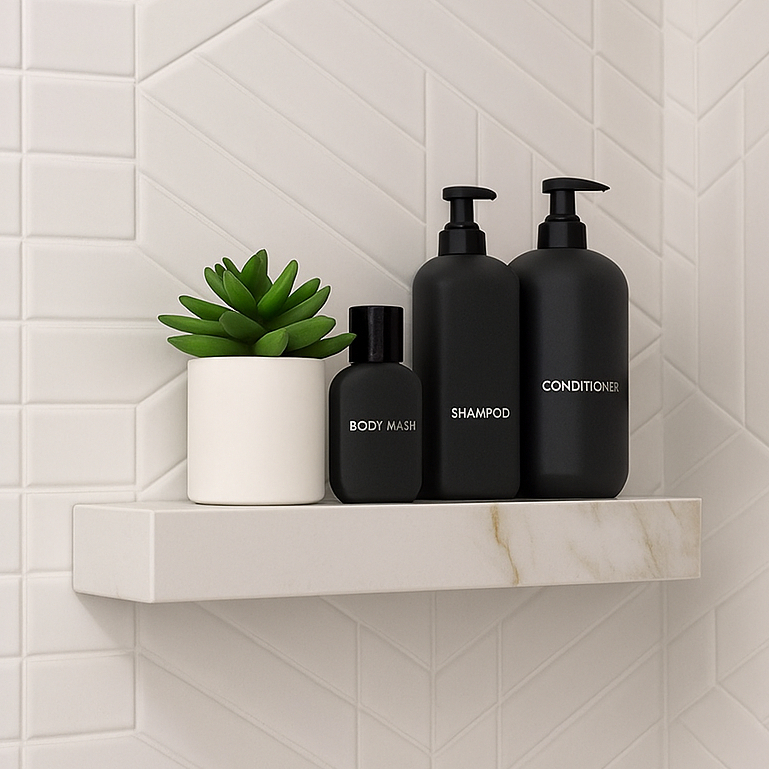 Prateleira Em Porcelanato Calacata Premium Resistente Sala Banheiro Cozinha 100x15x06