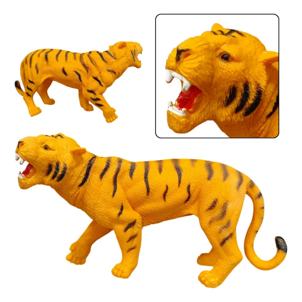 Animal Selva Zoológico Tigre Realista Brinquedos Animais Bichos Selvagens Selvagem Criança Infantil Colecionável