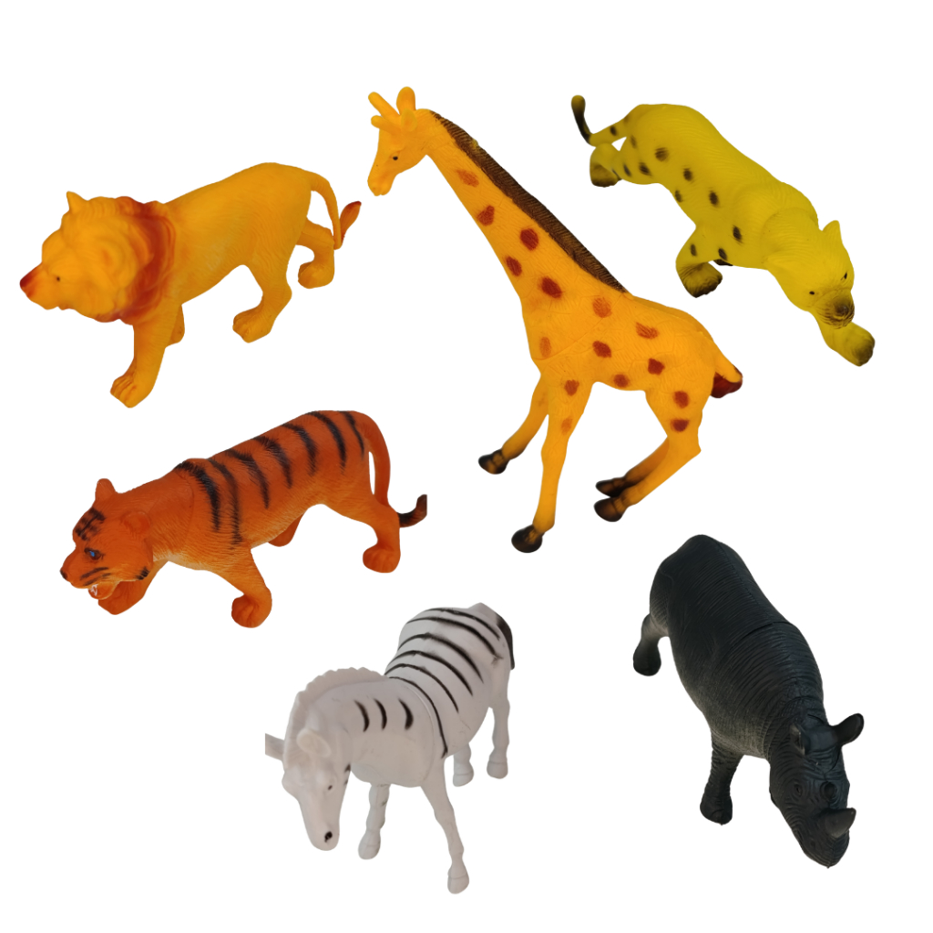 Animais da Selva Selvagem Miniaturas - Gorila Leão Tigre Infantil