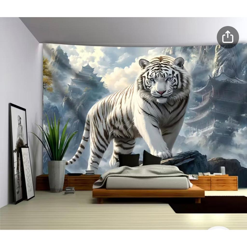 QUADROS DECORATIVOS FULL HD TIGRE BRANCO ANIMAL SELVAGENS  FLORESTA