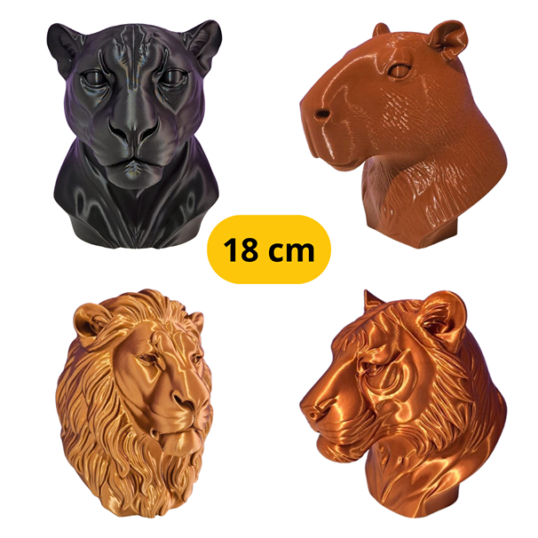 Bustos Animais Selvagens Diversas Opções - 18 cm - Decoração - Presente