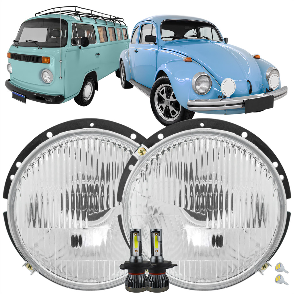 PAR FAR FUSCA/KOMBI 77/ PLAST P+ LAMP LED+ BRINDE (PINGO)