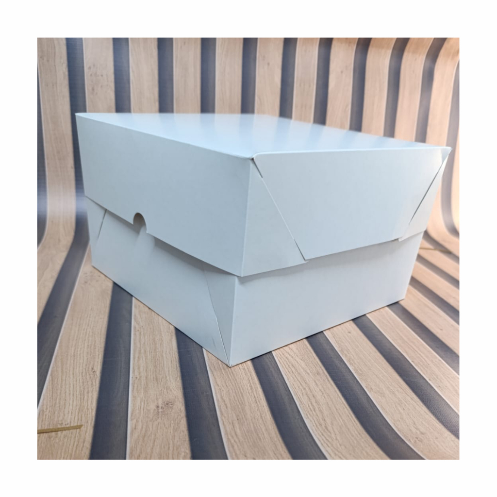 Caixa para bolo com tampa acoplada - 25x25x20cm; Kit 10 Unid - Embalagem para transporte de Bolo; Confeitaria - CX0017