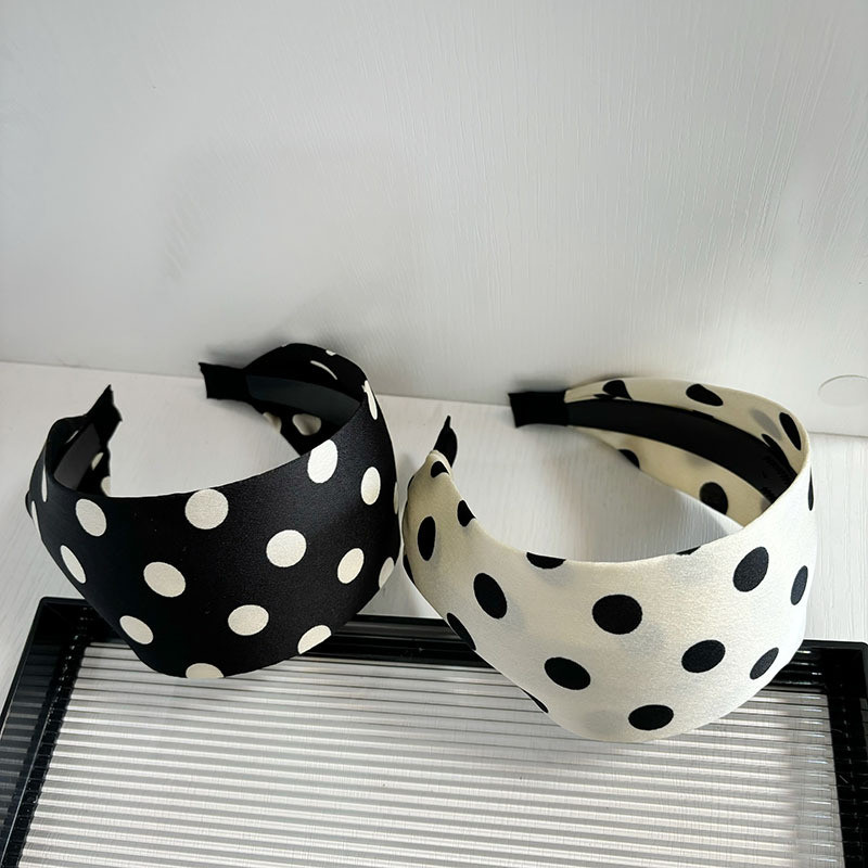 Coreano Retro Polka Dot bandana de aba larga antiderrapante simples bandana moda feminina