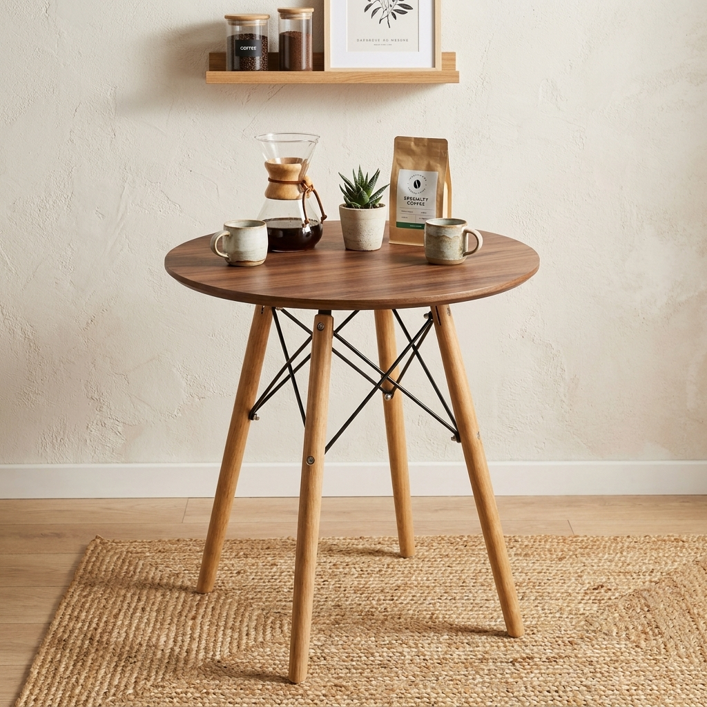Mesa Para Café E Jantar 70cm Compacta Para Cozinha Sala Varanda Apartamento E Área Gourmet