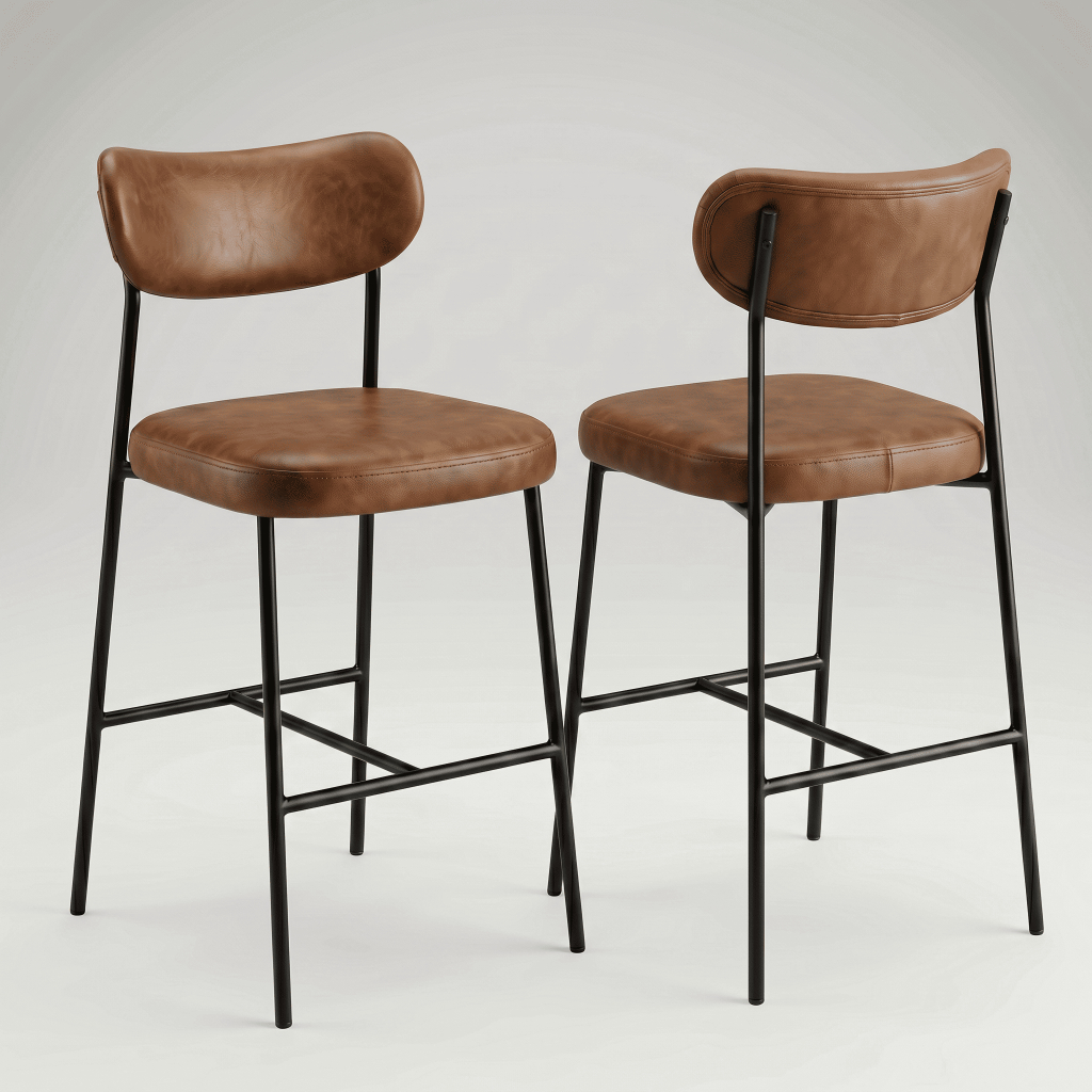 Kit 3 Banquetas Savana Cozinha Americana Bancada Balcão Apartamento Área Gourmet Varanda Alta Com Encosto 105cm Estofada