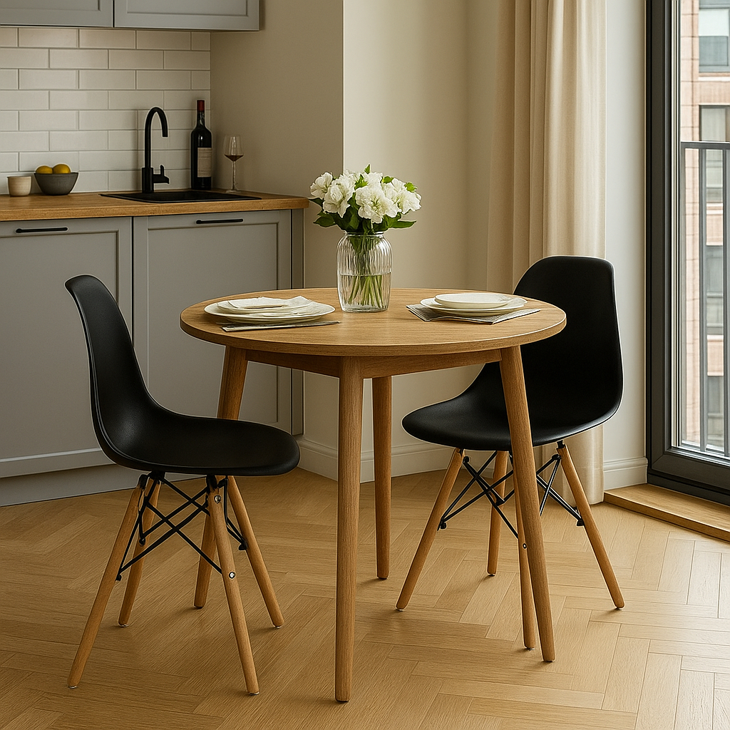 Kit 2 Cadeiras Para Cozinha Sala Varanda Gourmet Apartamento Eames Wood Dkr Opções de Cores