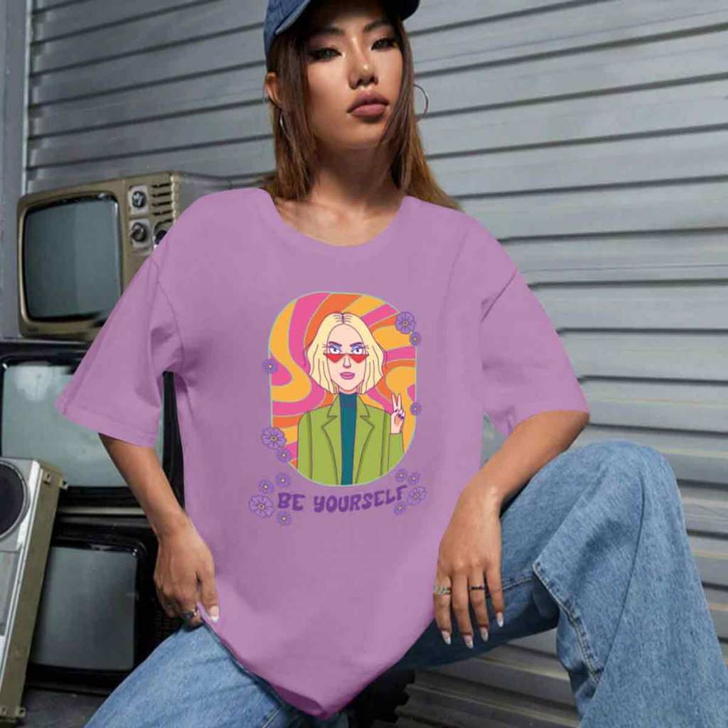 T Shirt Be Yourself Isabela Taranto Peace and Love Camiseta Swag Hippie Stilish Estilo Namaste  Nice G