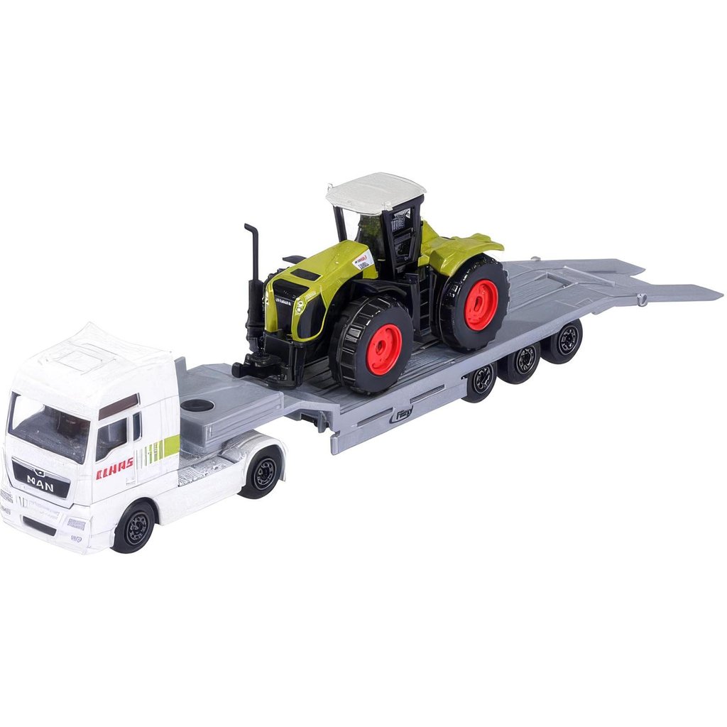 Miniatura - 1:64 - MAN TGX XXL com Trator Claas Xerion 5000 - City Transporter - Majorette 8503003000