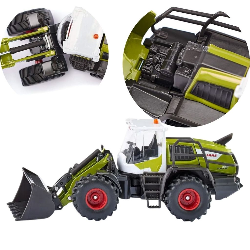 Miniatura Claas Torion 1914 Carregadeira de Rodas Siku 1:50 Metal Original