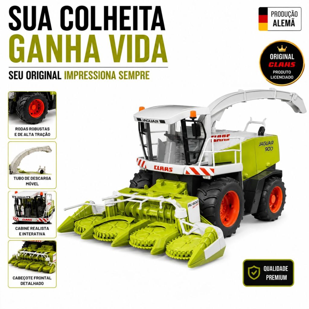 Bruder Claas Jaguar 900 Forrageira Colheitadeira De Milho Escala 1:16 Original Importada Alemanha Colecionavel