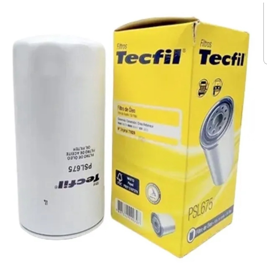 FILTRO DE OLEO TECFIL PSL675 TRATOR ADAMS, AGRALE, CATERPILAR, CBT, CLAAS, MASSEY F., NEW HOLAND