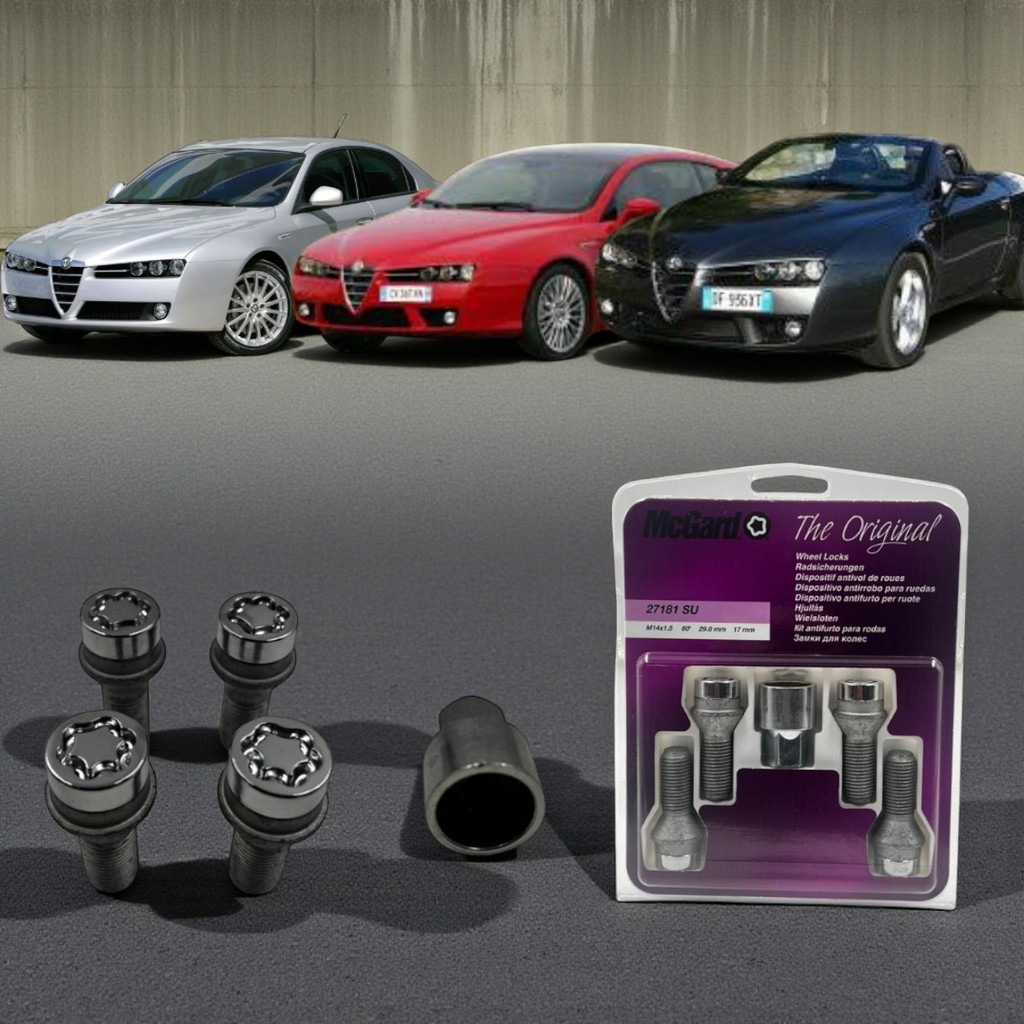 Parafuso Antifurto Segurança McGard Roda Alfa Romeo Brera 159 Spider 2006 Proteção