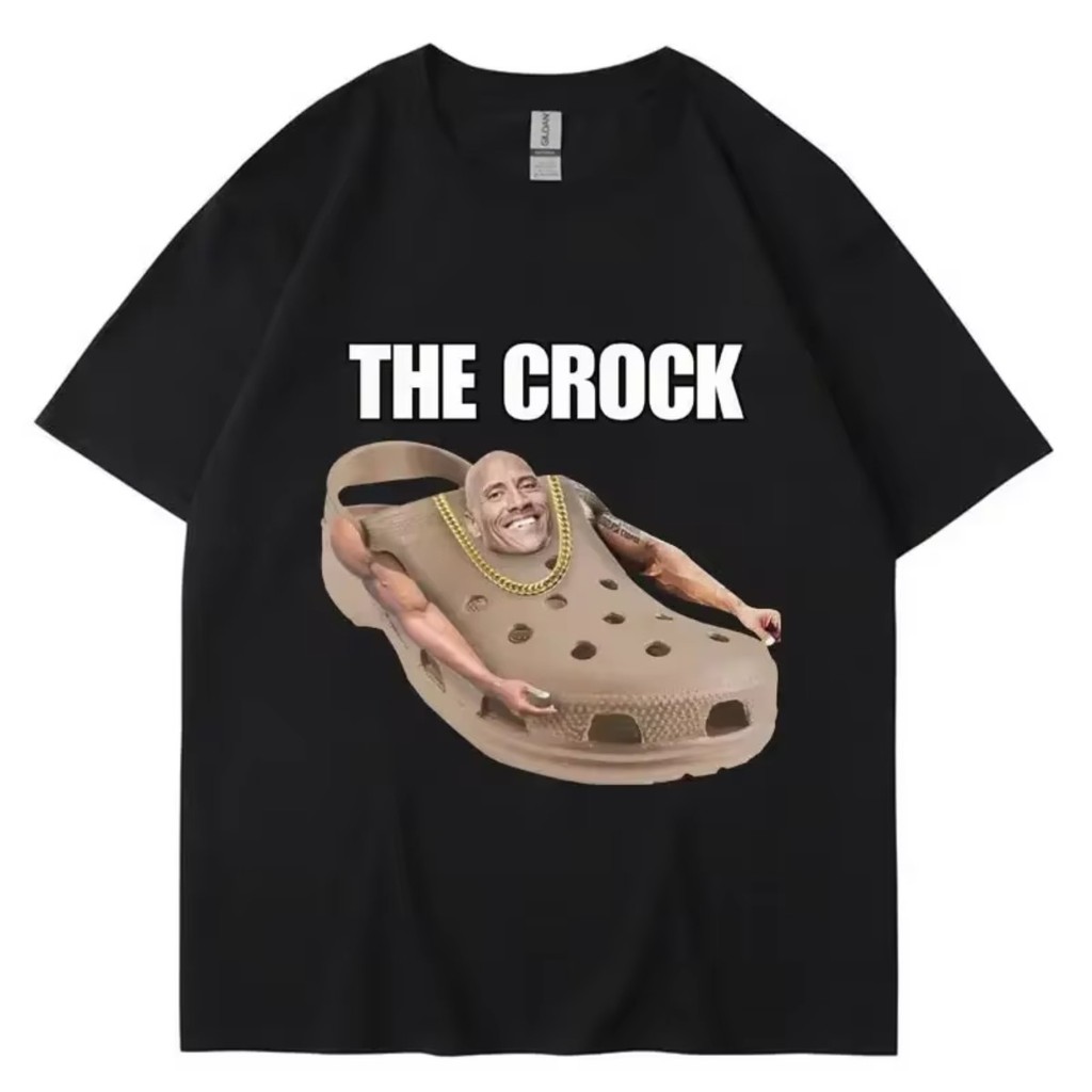 Camiseta Crock Engraçado Meme Rock Piada Humor Verão Streetwear