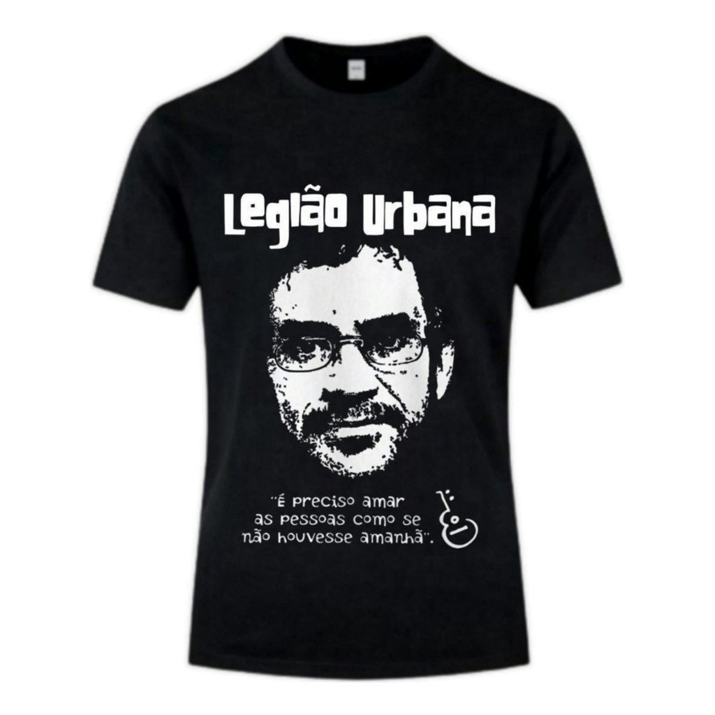 Camiseta Unissex Plus Rock Banda Legião Urbana Renato Ref3