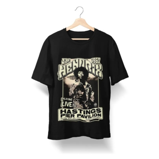 Camiseta Masculina Estampa De Rock Tecido Premium 100% Algodão