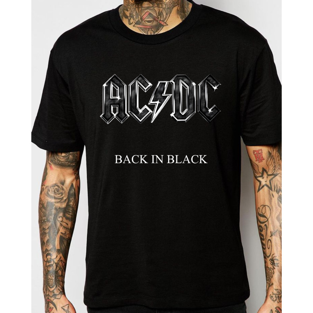 Camisa AC DC - Camiseta de Banda de Rock N Roll Unissex 100% Algodão 10