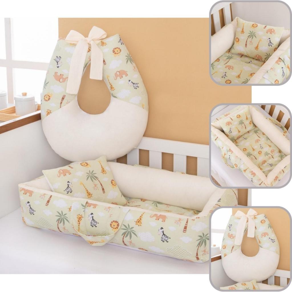 Kit Combo Ninho e Amamentar Estampado para Bebe Menino e Menina