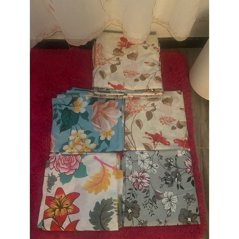 KIT 5 LENÇOL AVULSO ESTAMPADOS SORTIDOS CASAL/QUEEN/KING