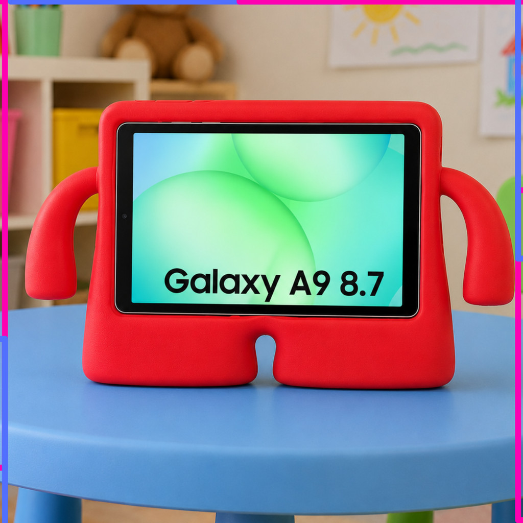 Capa Infantil com Bracinhos para Tablet Galaxy A9 8.7 Leve, Segura e Colorida