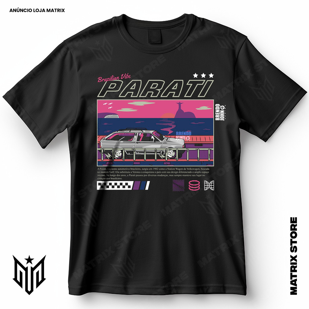 Camisa Parati Classicos Antigos Blusa Camiseta de Carros 100% Algodão