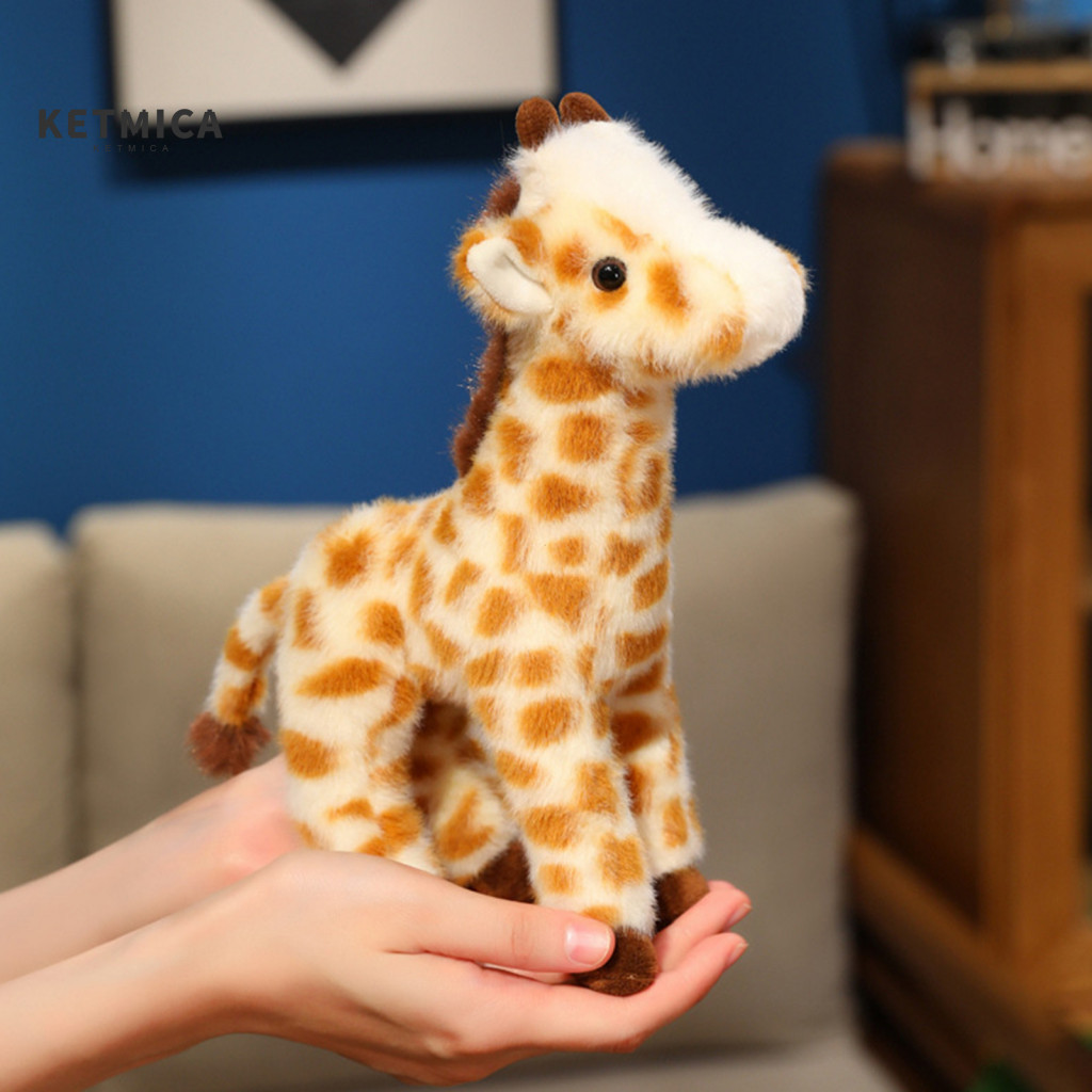 Wildlife Stuffed Giraffe Plush Toy Soft Doll – Cute for Kids Nursery Decor Fluffy Standing Ornament Perfect Gift for C