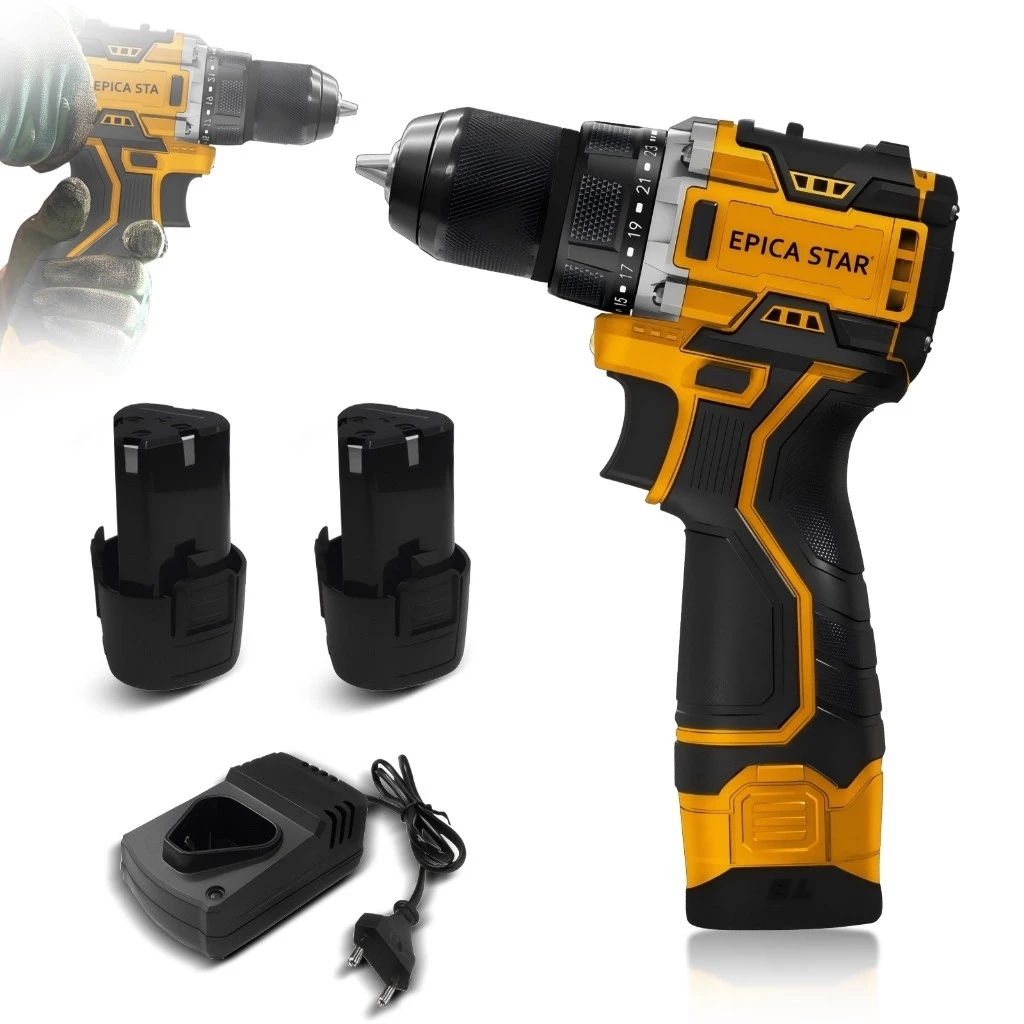 EPICA STAR Parafusadeira Elétrica Com Furadeira De Lítio 2 3m 1 De 18V E Torque De 55 Nm Com Motor Sem Escova