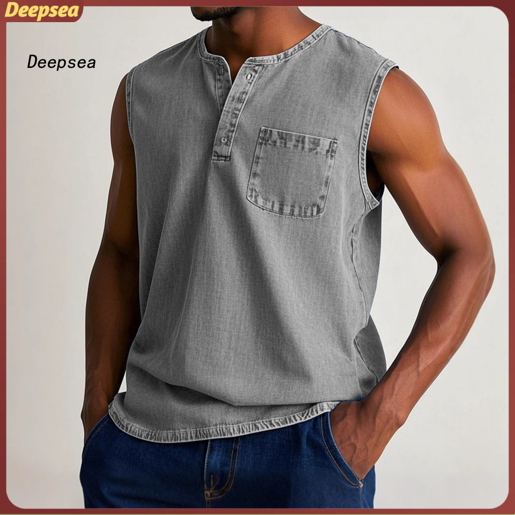 Women’s Sleeveless Tank Top Casual Solid Color Camisole Round Neck Button Half Placket Summer Daily Wear Blouse for La
